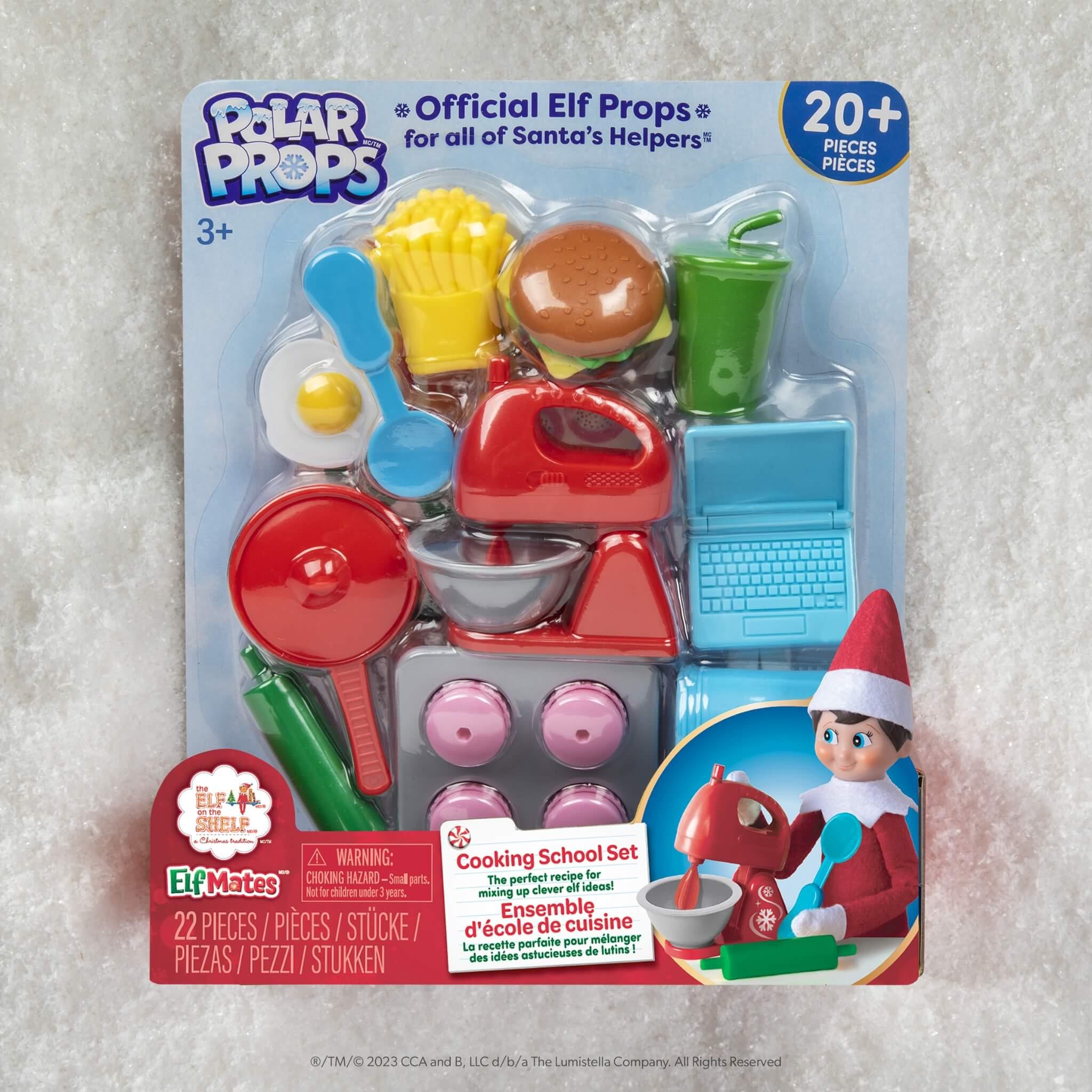 Elf TOASTER Set Christmas Props Accessories Fun Adventure Mischief Prank  Prop Shelf Pans Food 